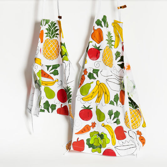 Kinder-Kochschürze aus Baumwolle mit Tasche