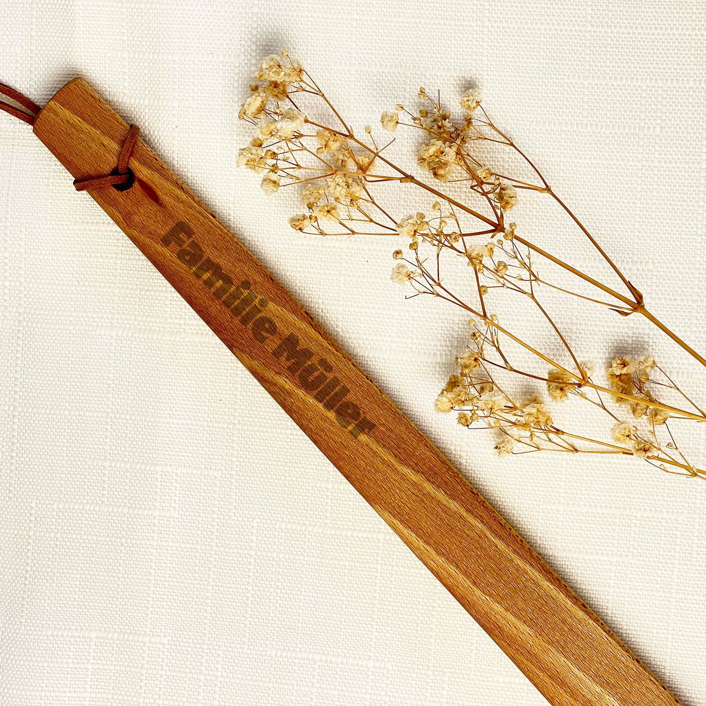 Schuhlöffel aus Holz - Personalisiert mit Familienname