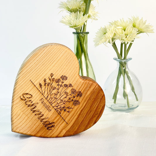 Herz-Deko mit Gravur - Personalisiert