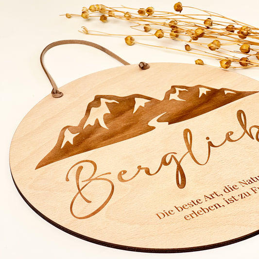 Holzschild Wanddeko Bergliebe