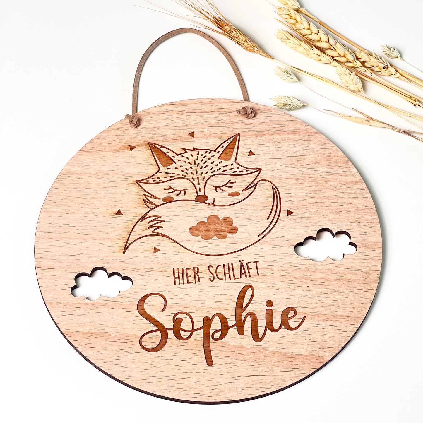 Kinderzimmer Türschild aus Holz - Personalisiert