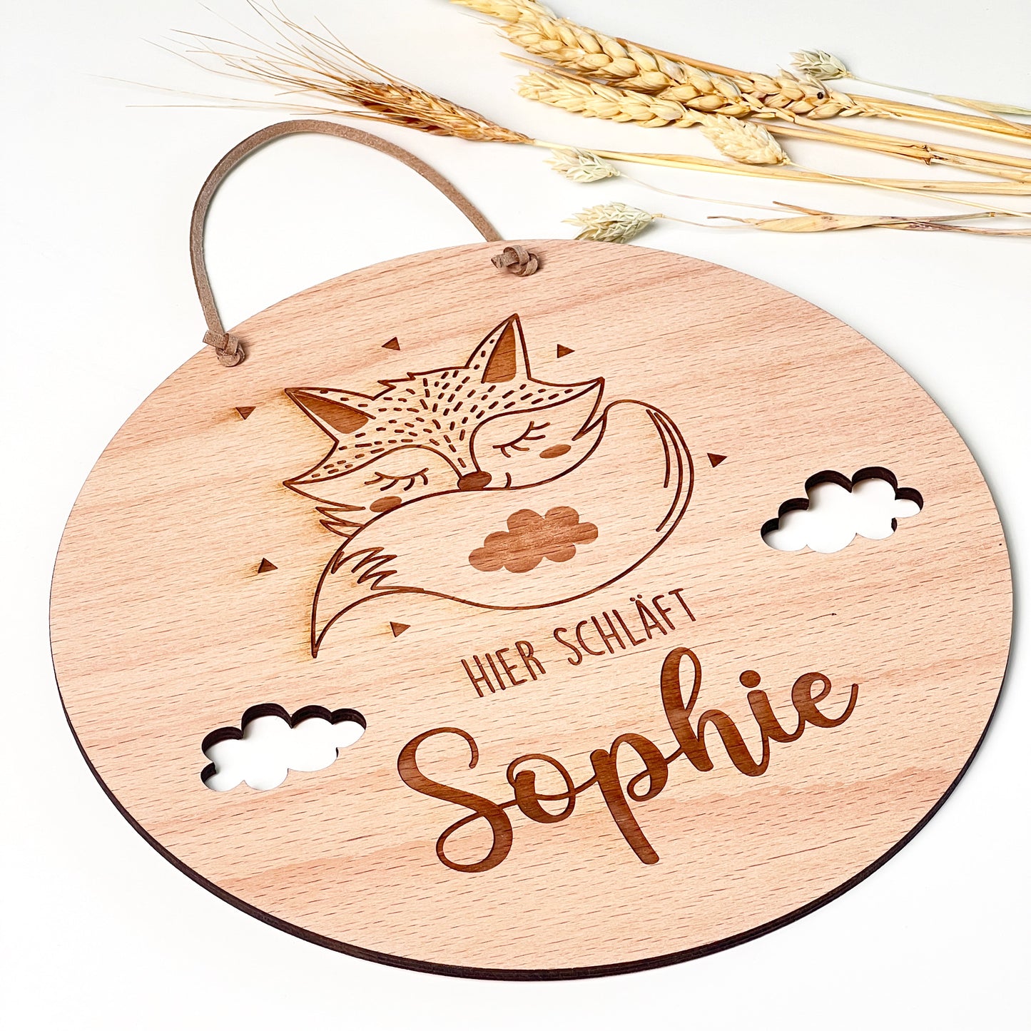 Kinderzimmer Türschild aus Holz - Personalisiert