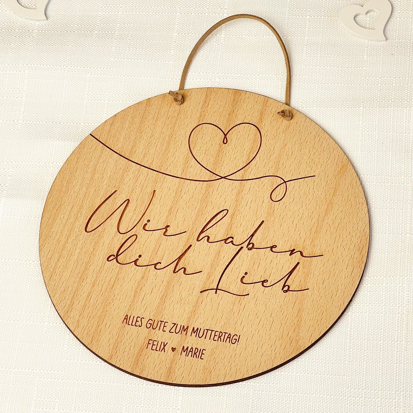 Deko Holzschild Muttertag - Personalisiert