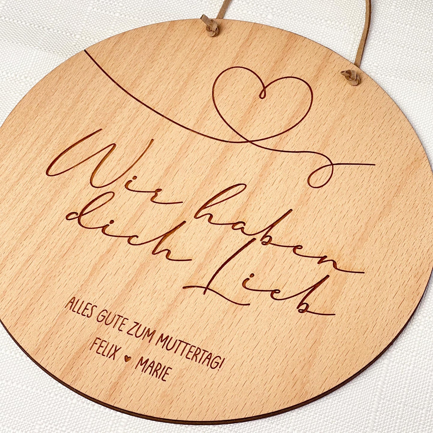 Deko Holzschild Muttertag - Personalisiert