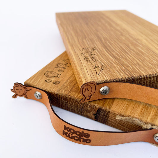 Kinder Schneidebrett aus Holz mit Gravur