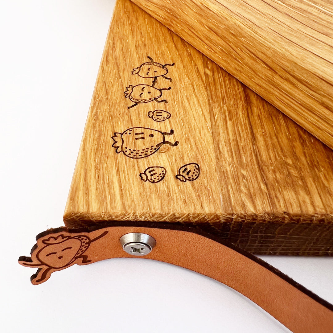 Kinder Schneidebrett aus Holz mit Gravur