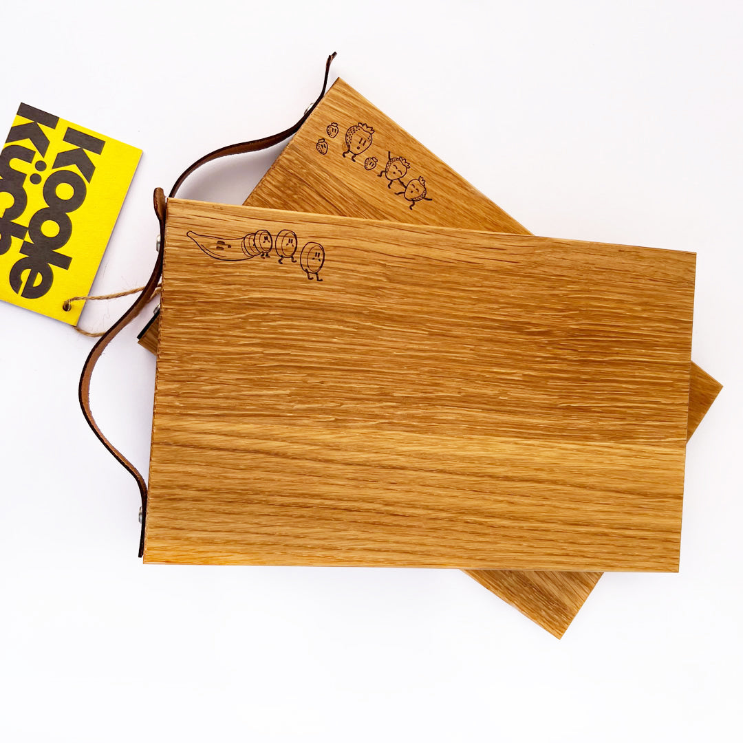 Kinder Schneidebrett aus Holz mit Gravur