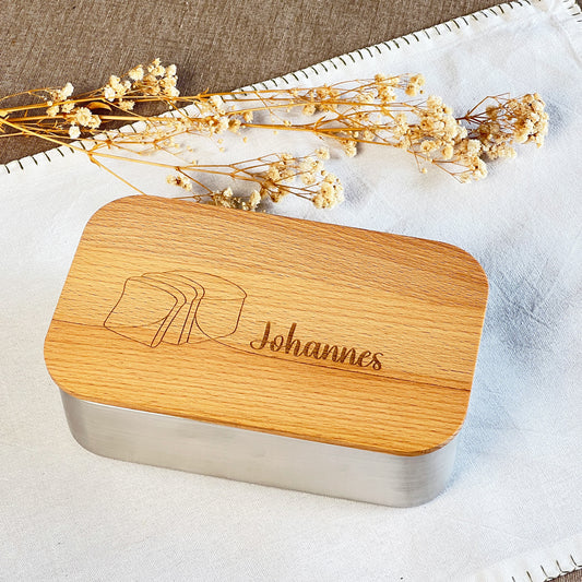 Personalisierte Lunchbox mit Name - Edelstahl