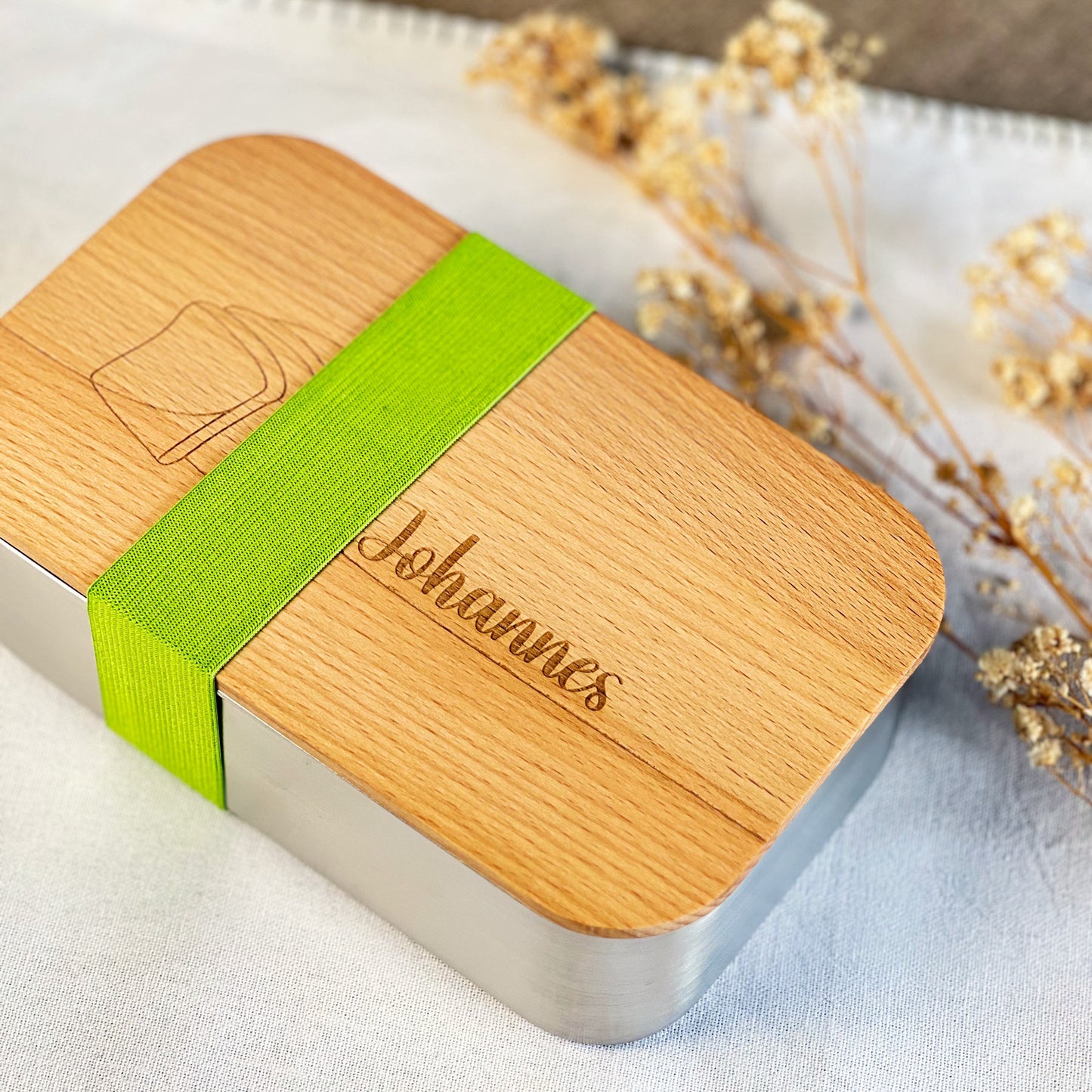 Personalisierte Lunchbox mit Name - Edelstahl