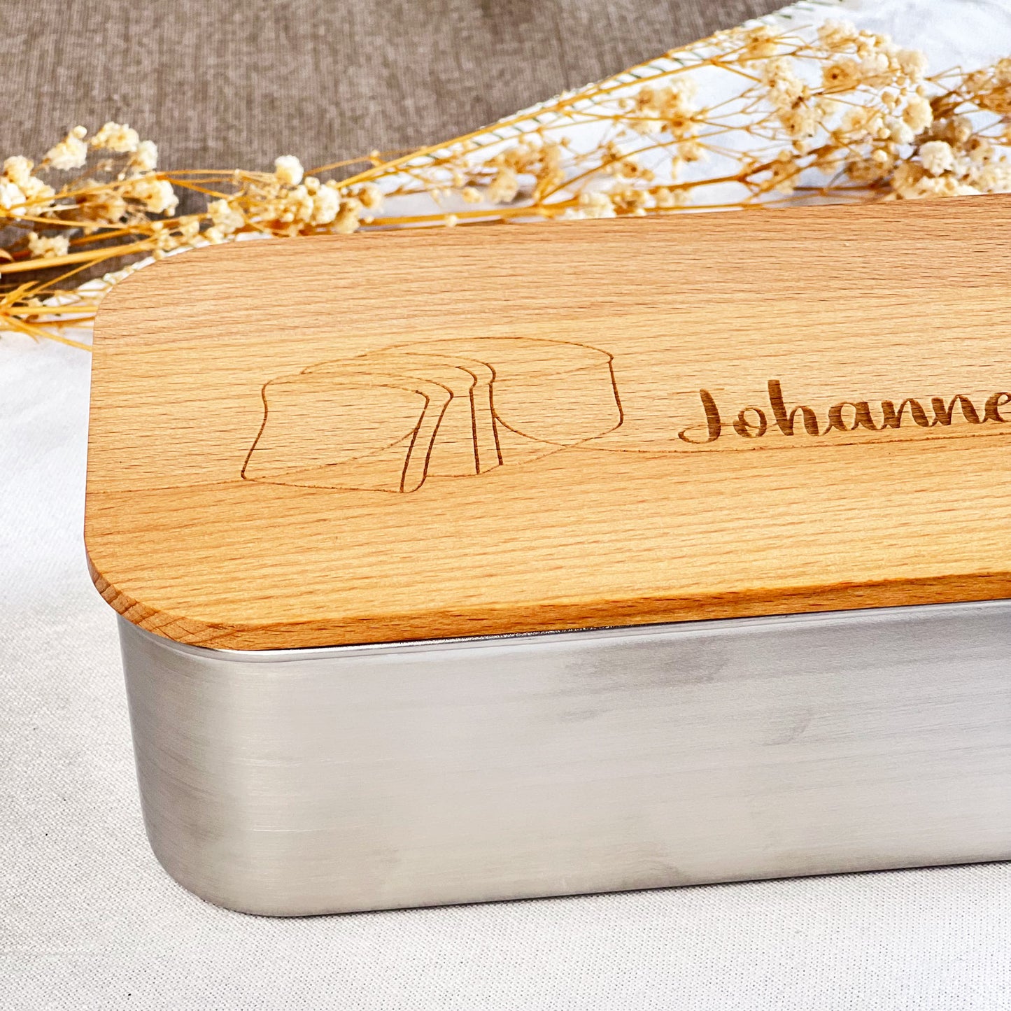 Personalisierte Lunchbox mit Name - Edelstahl