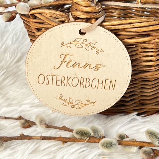 Personalisierter Osterkörbchen-Anhänger mit Name