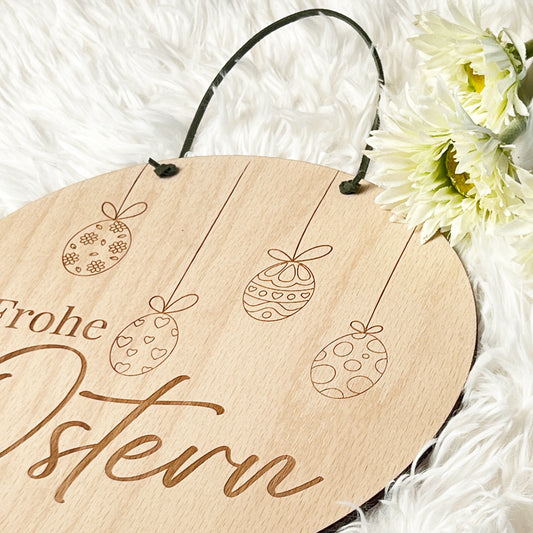 Osterdeko - Türschild oder Wandschild aus Holz