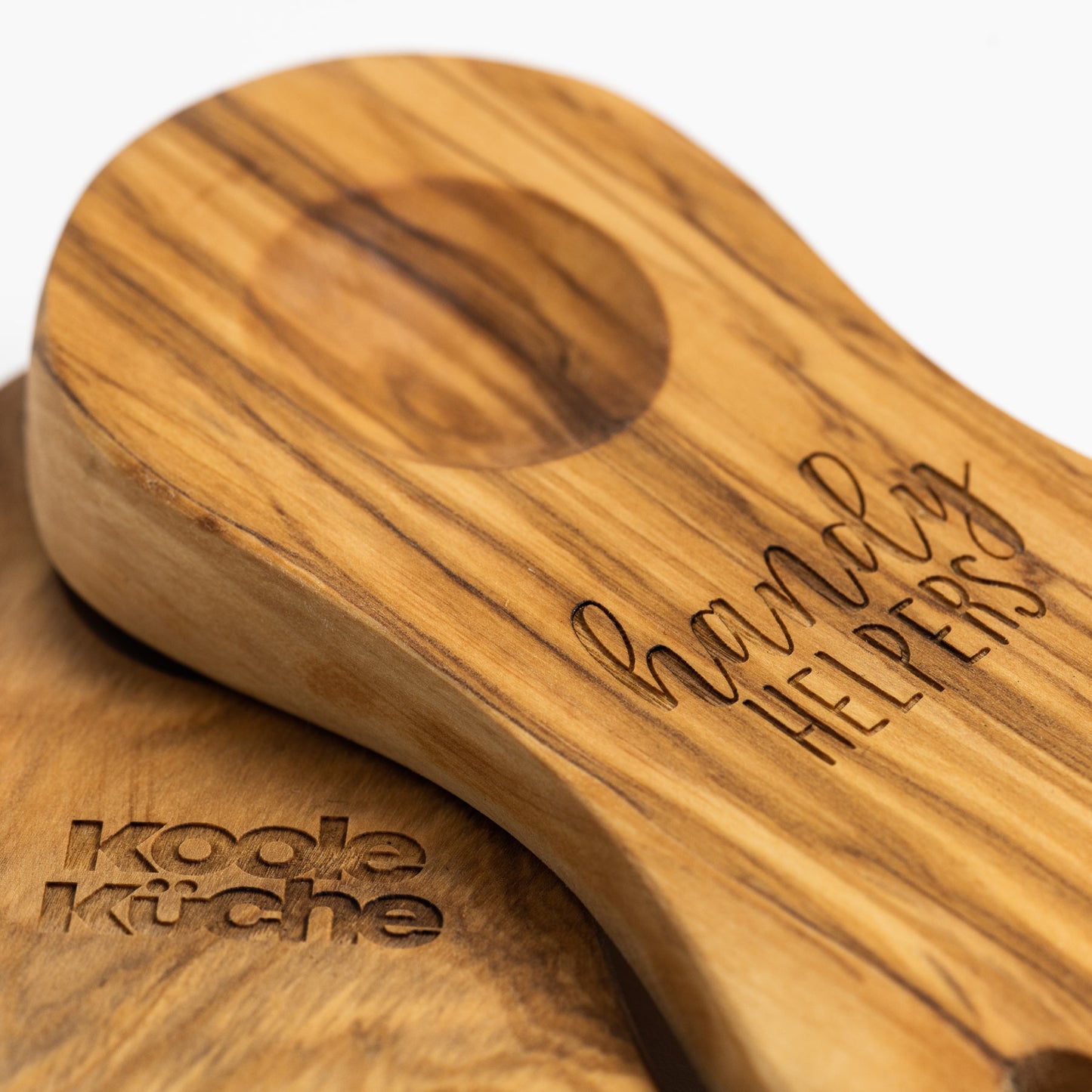 Salatbesteck aus Olivenholz - Salathände