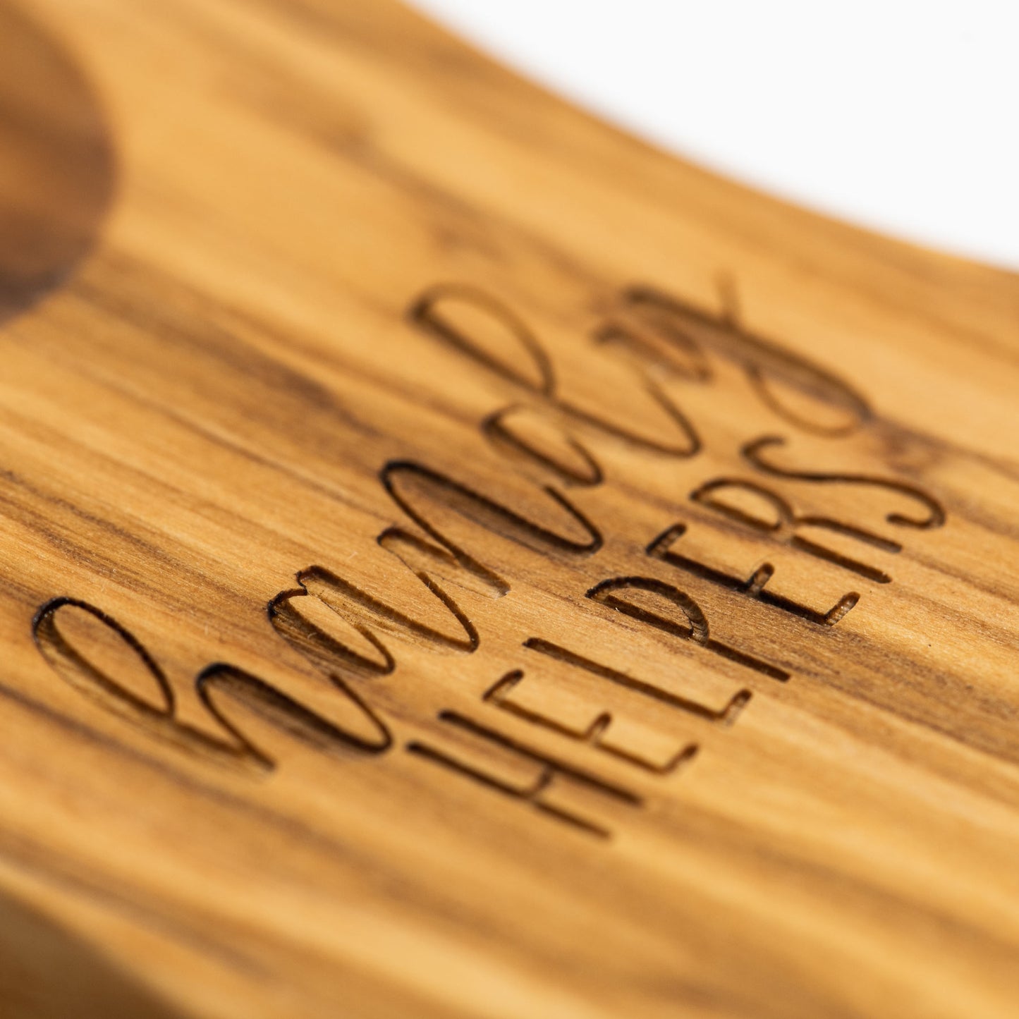 Salatbesteck aus Olivenholz - Salathände