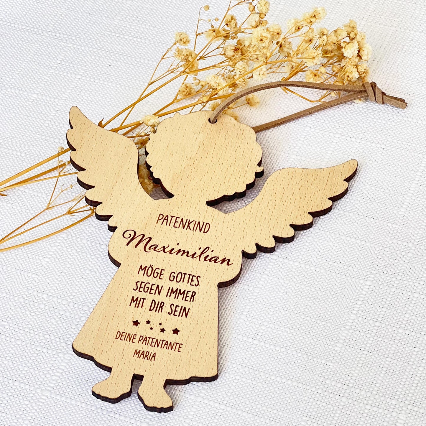 Personalisierter Schutzengel für Patenkind - Geschenk zur Taufe