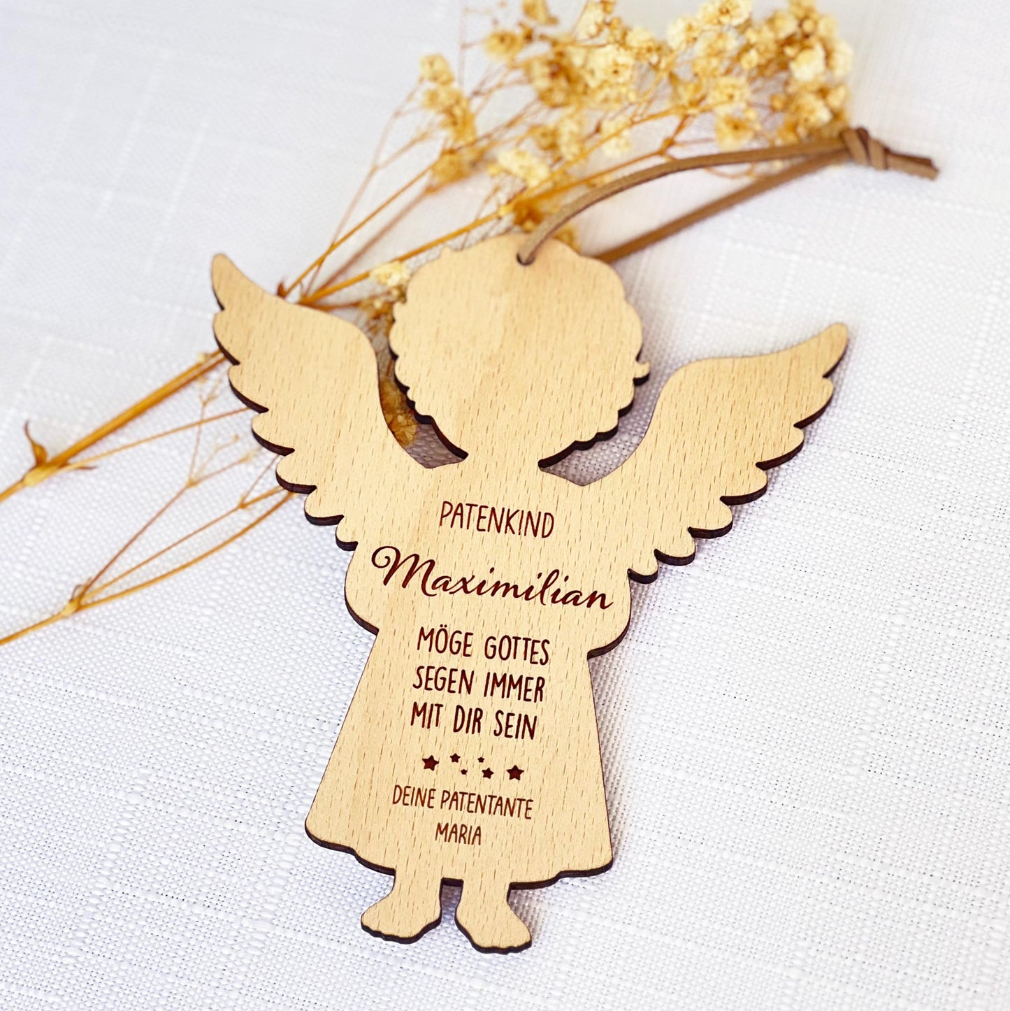 Personalisierter Schutzengel für Patenkind - Geschenk zur Taufe