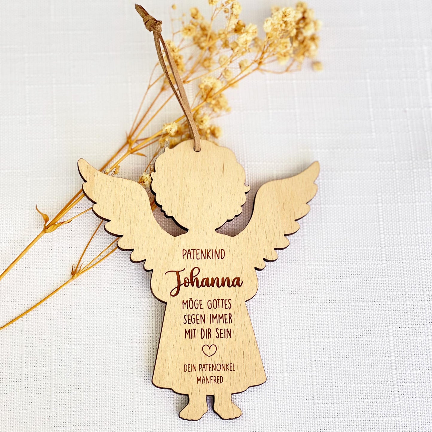 Personalisierter Schutzengel für Patenkind - Geschenk zur Taufe