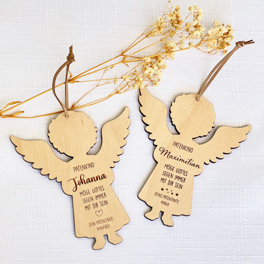Personalisierter Schutzengel für Patenkind - Geschenk zur Taufe