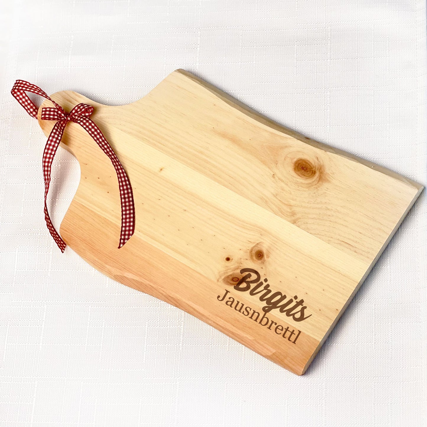 Zirbenholz Jausenbrett / Brotzeitbrett- Personalisiert