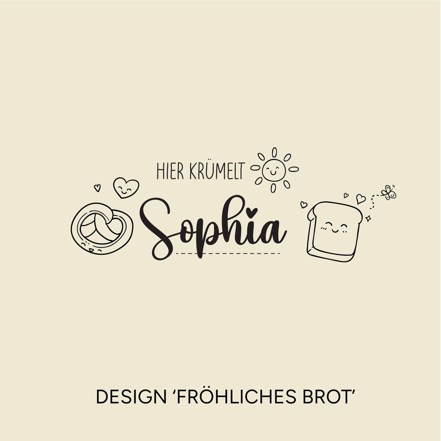 Personalisierte Kinder Brotdose mit Name - Edelstahl