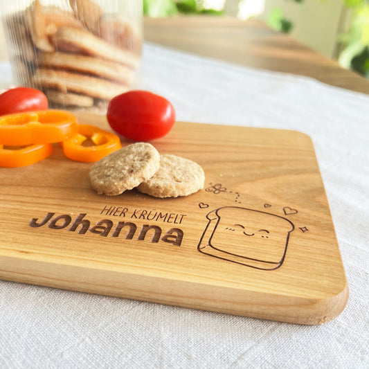 Holz Frühstücksbrettchen - Personalisiert mit Gravur