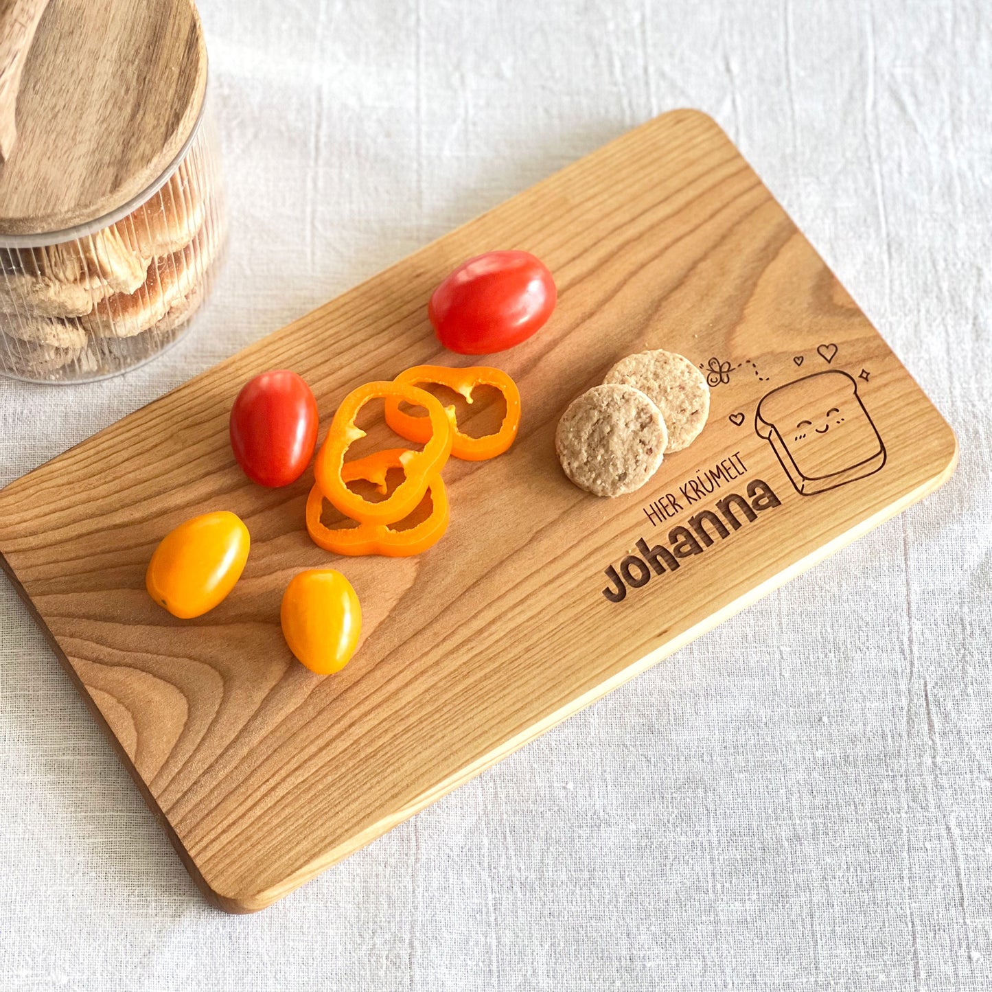 Holz Frühstücksbrettchen - Personalisiert mit Gravur