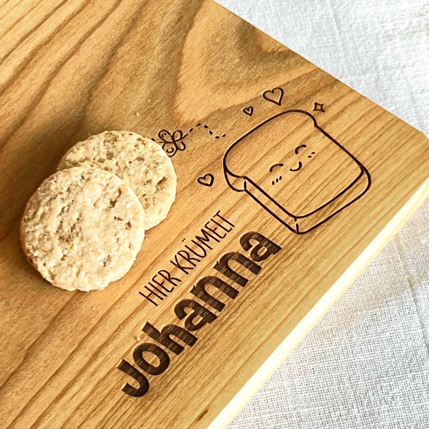Holz Frühstücksbrettchen - Personalisiert mit Gravur