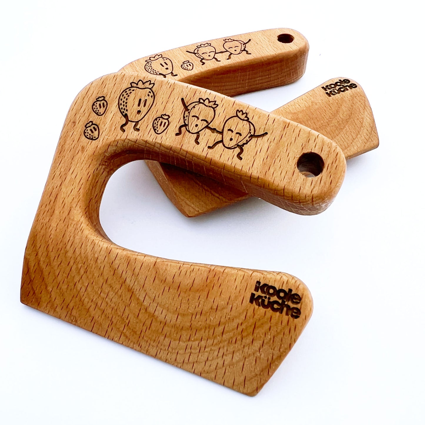 Sicheres Kindermesser aus Buchenholz - Montessori-Messer