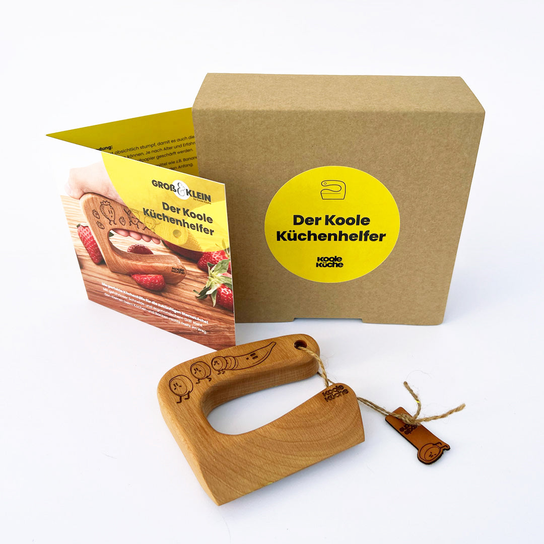 Sicheres Kindermesser aus Buchenholz - Montessori-Messer