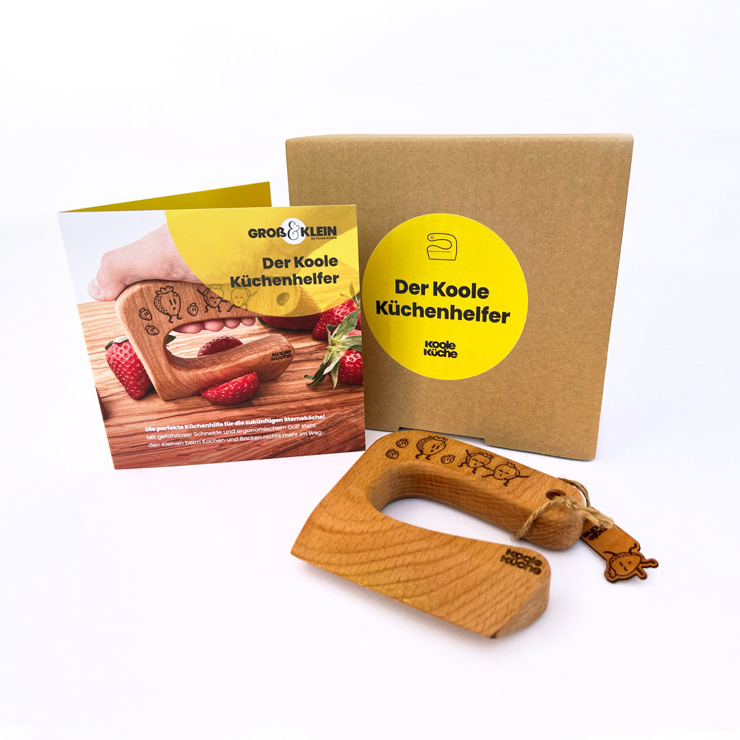 Sicheres Kindermesser aus Buchenholz - Montessori-Messer