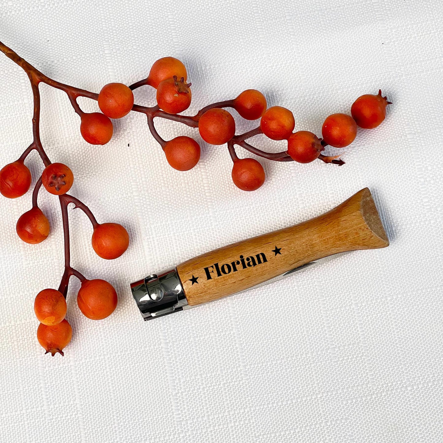 Taschenmesser mit Holzgriff - Personalisiert