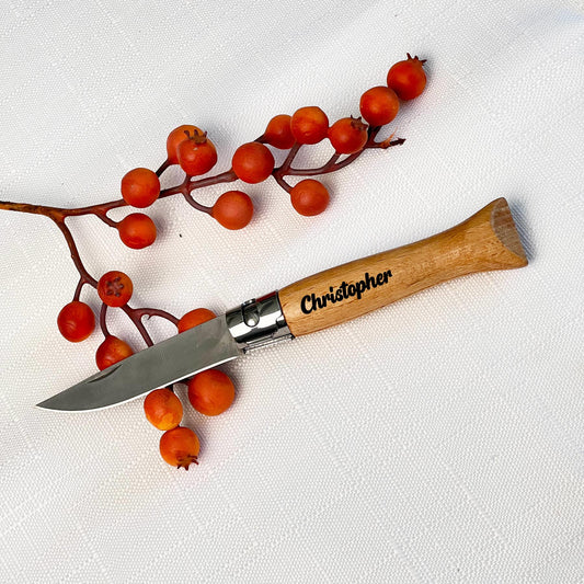 Taschenmesser mit Holzgriff - Personalisiert