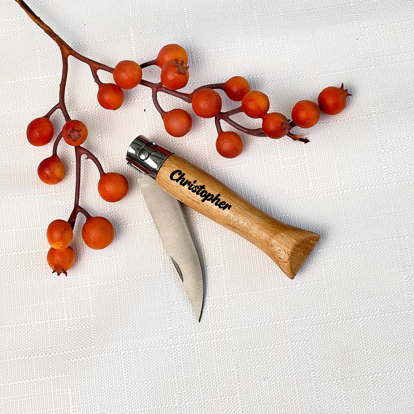 Taschenmesser mit Holzgriff - Personalisiert