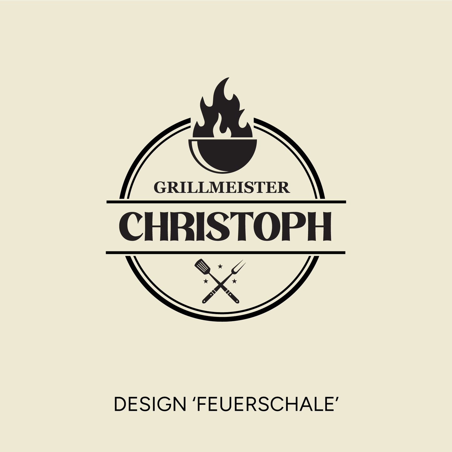 Schneidebrett aus Holz "Grillmeister" - Personalisiert