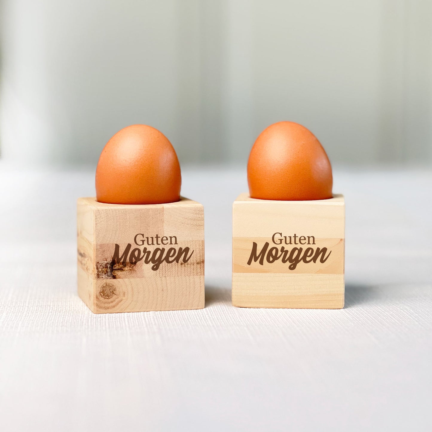 Zirbenholz Eierbecher im 2er Set