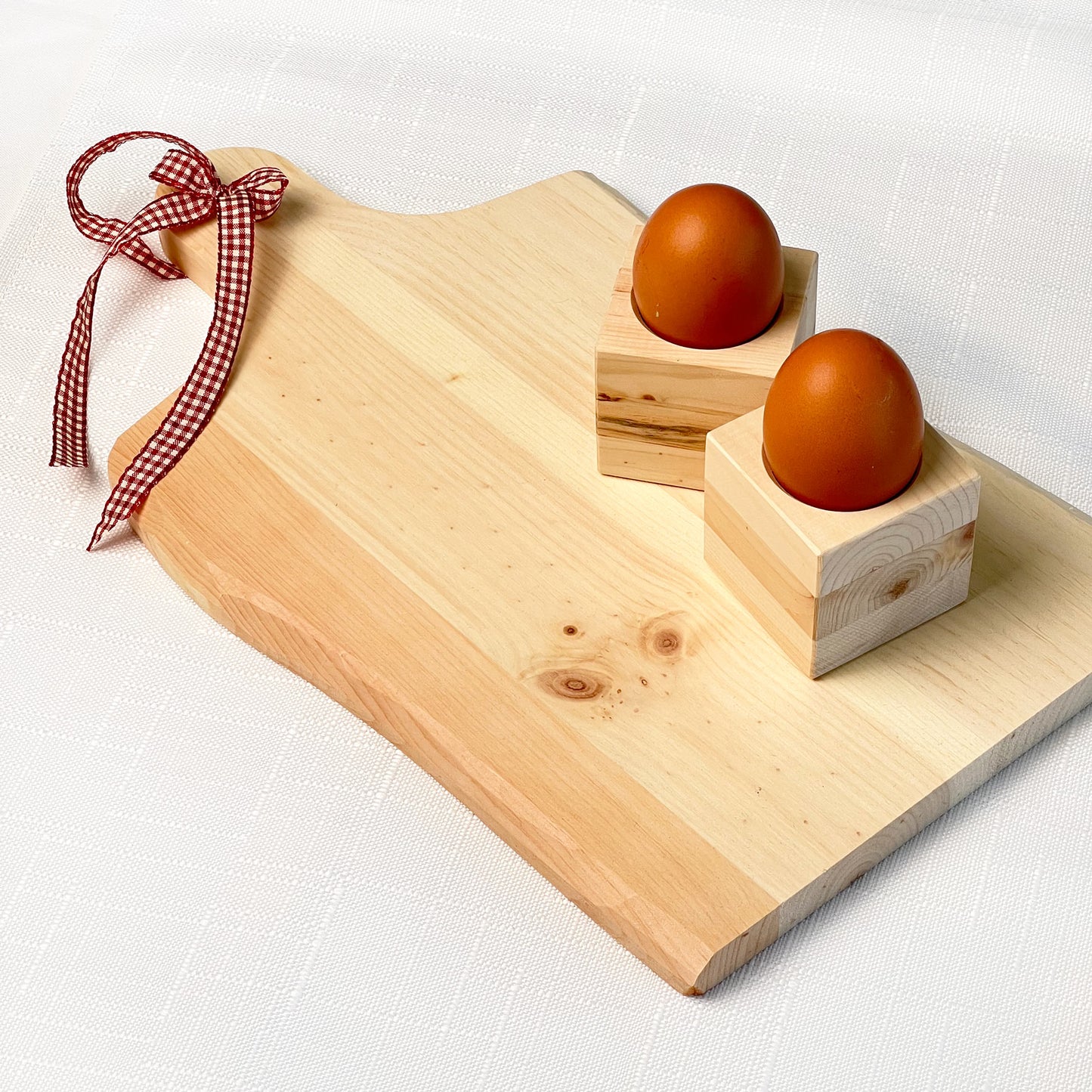Zirbenholz Eierbecher im 2er Set