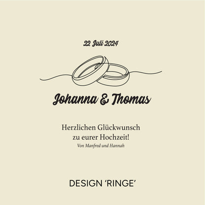 Personalisierte Baumscheibe mit Gravur - Hochzeitsgeschenk