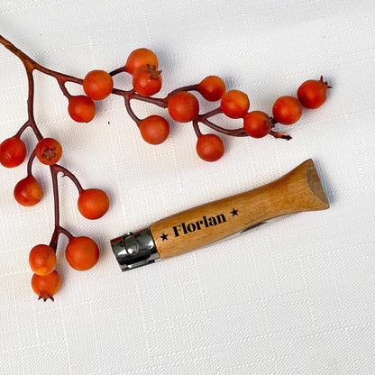 Taschenmesser mit Holzgriff - Personalisiert