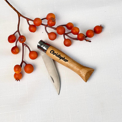 Taschenmesser mit Holzgriff - Personalisiert